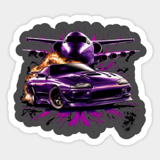 Supra with plane crash ( phonk) Sticker